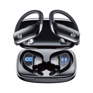 Fone de ouvido bluetooth sem fio com display Led